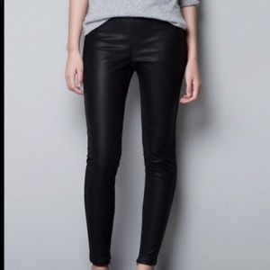 Faux leather pants